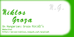 miklos groza business card